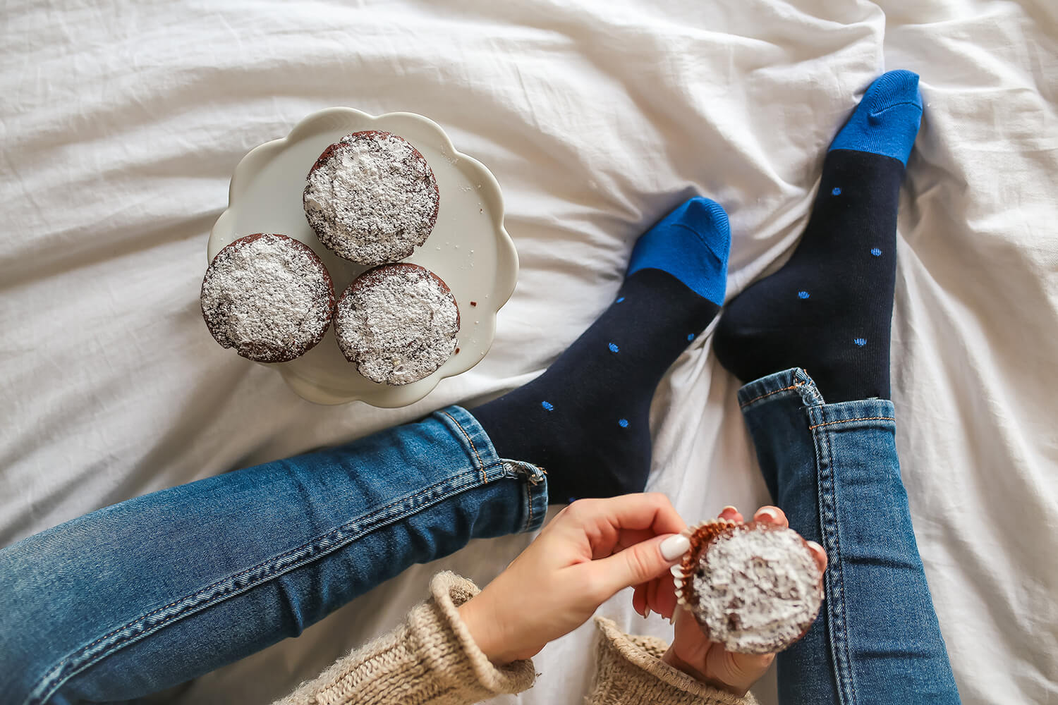 Skarpety damskie kropki