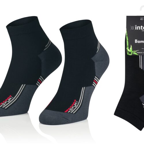 KRÓTKIE SKARPETKI 3/4 ZAKOSTKI SPORTOWE BAMBUSOWE WZÓR 04
