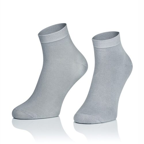 Krótkie skarpetki bawełniane gładkie - zakostki POPIEL