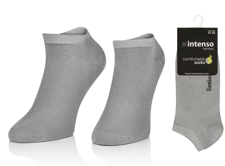 STOPKI MĘSKIE BAMBUSOWE ODDYCHAJĄCE POPIEL