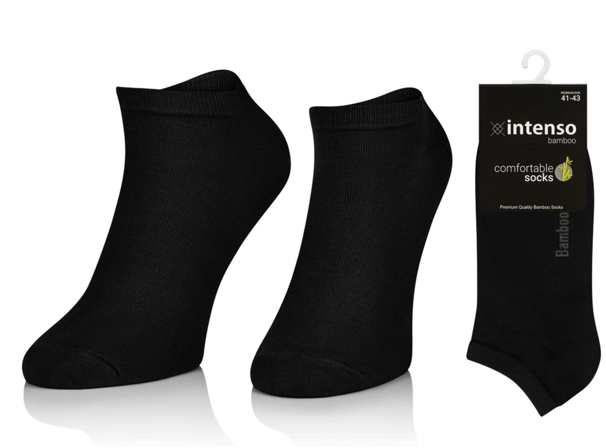 STOPKI MĘSKIE BAMBUSOWE ODDYCHAJĄCE CZARNE