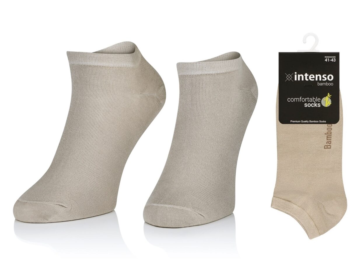 STOPKI MĘSKIE BAMBUSOWE ODDYCHAJĄCE JASNY BEŻ