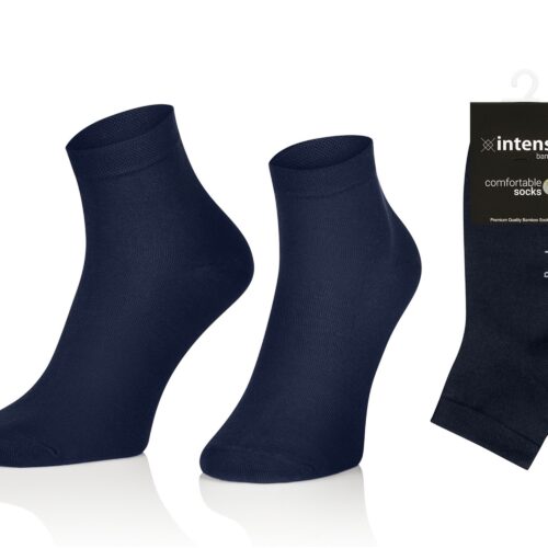 KRÓTKIE SKARPETKI BAMBUSOWE MĘSKIE 3/4 ZAKOSTKI GRANAT