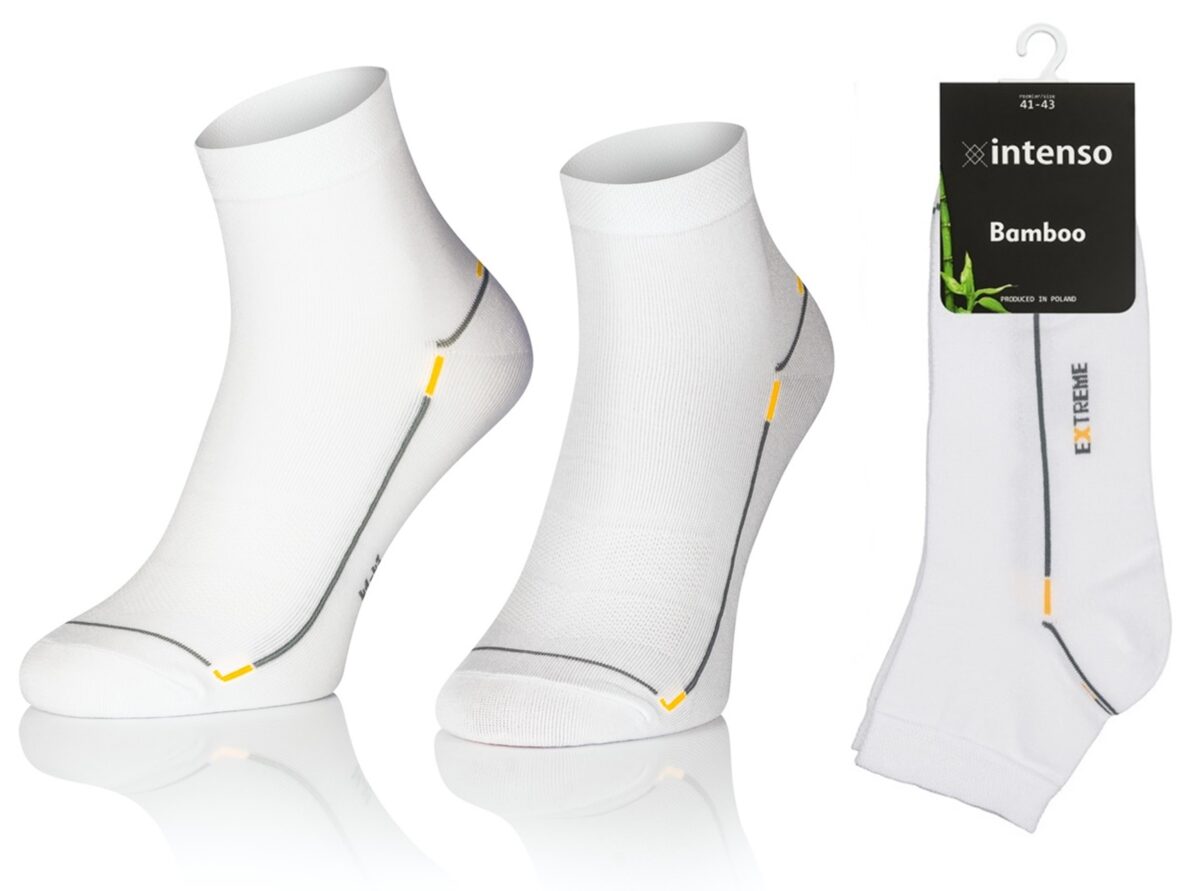 KRÓTKIE SKARPETKI 3/4 ZAKOSTKI SPORTOWE BAMBUSOWE WZÓR 14