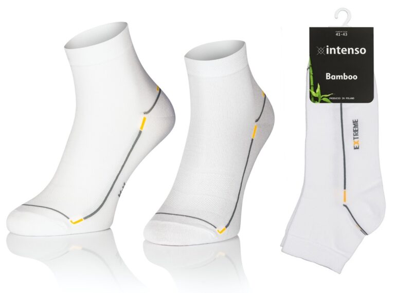 KRÓTKIE SKARPETKI 3/4 ZAKOSTKI SPORTOWE BAMBUSOWE WZÓR 14