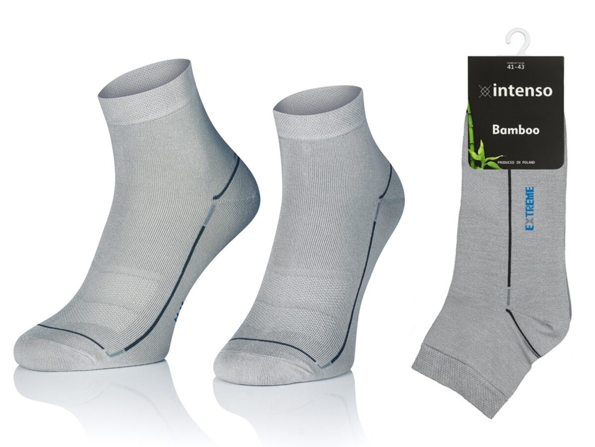 KRÓTKIE SKARPETKI 3/4 ZAKOSTKI SPORTOWE BAMBUSOWE WZÓR 15