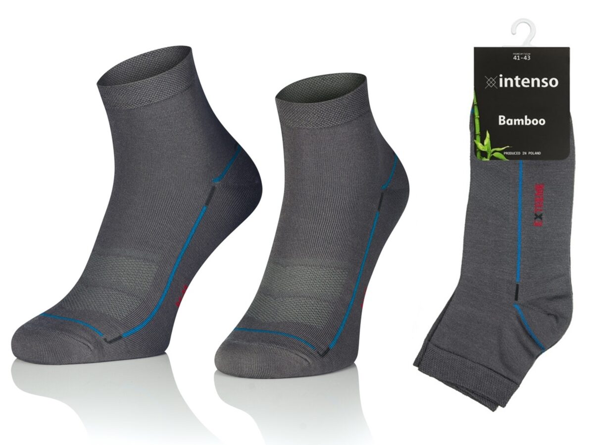 KRÓTKIE SKARPETKI 3/4 ZAKOSTKI SPORTOWE BAMBUSOWE WZÓR 16