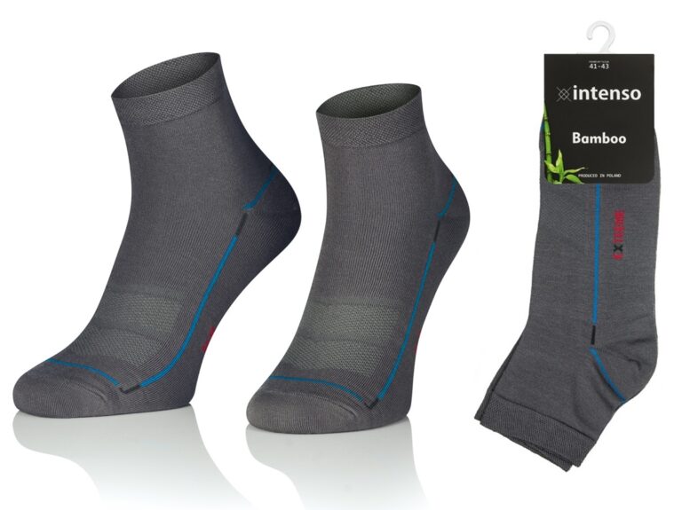 KRÓTKIE SKARPETKI 3/4 ZAKOSTKI SPORTOWE BAMBUSOWE WZÓR 16