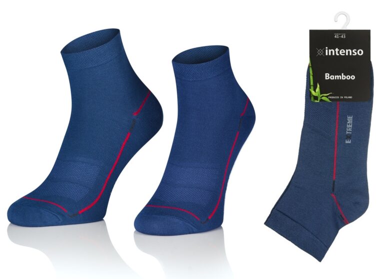 KRÓTKIE SKARPETKI 3/4 ZAKOSTKI SPORTOWE BAMBUSOWE WZÓR 17