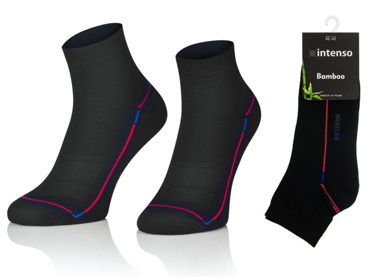 KRÓTKIE SKARPETKI 3/4 ZAKOSTKI SPORTOWE BAMBUSOWE WZÓR 18