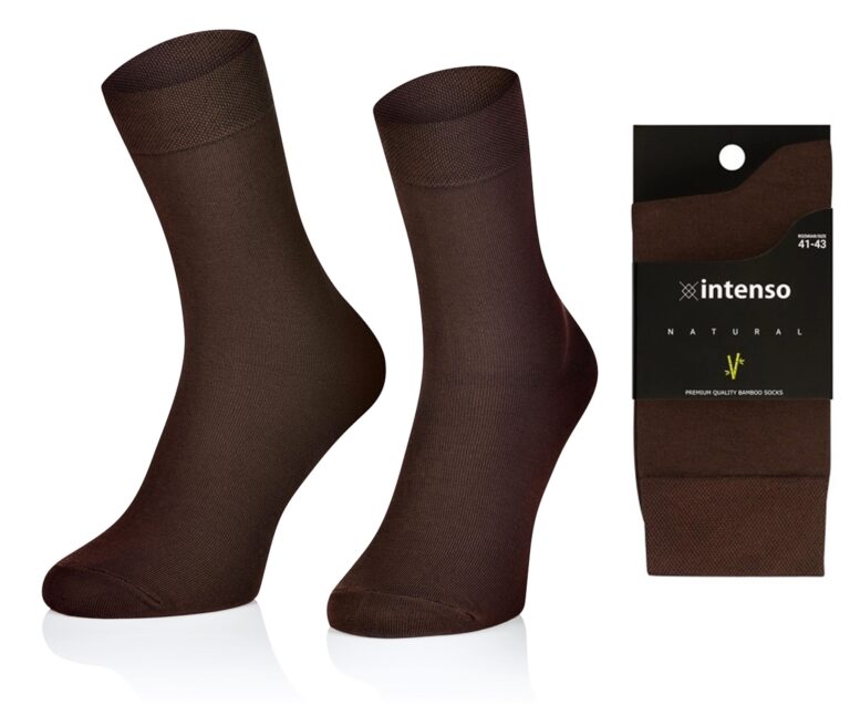SKARPETY BAMBUSOWE MĘSKIE ODDYCHAJĄCE ART.1061 BRĄZOWE