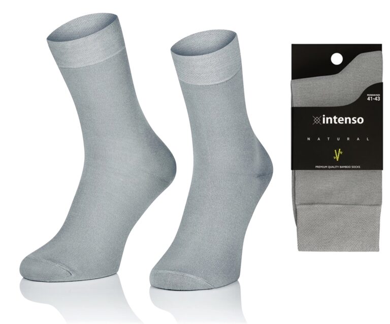 SKARPETY BAMBUSOWE MĘSKIE ODDYCHAJĄCE ART.1061 POPIEL