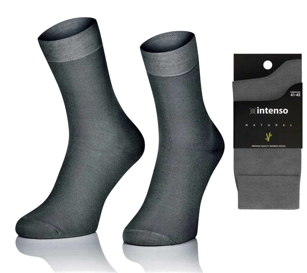 SKARPETY BAMBUSOWE MĘSKIE ODDYCHAJĄCE ART.1061 SZARE
