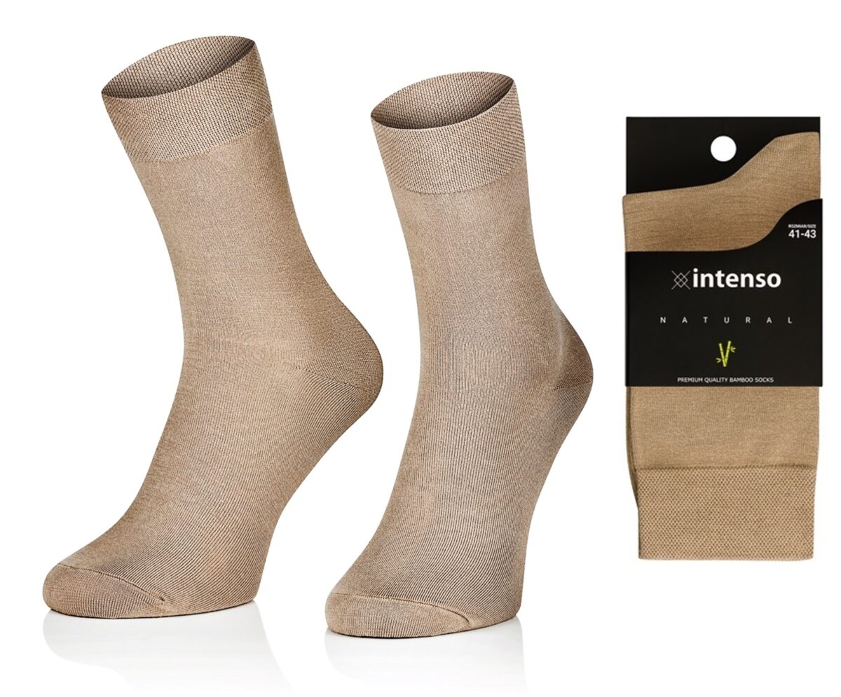 SKARPETY BAMBUSOWE MĘSKIE ODDYCHAJĄCE ART.1061 BEŻ