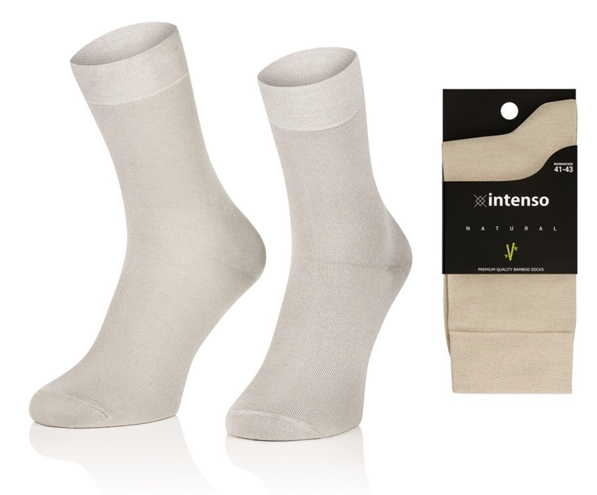 SKARPETY BAMBUSOWE MĘSKIE ODDYCHAJĄCE ART.1061 JASNY BEŻ