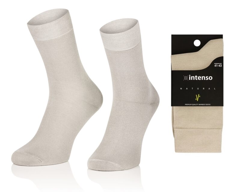 SKARPETY BAMBUSOWE MĘSKIE ODDYCHAJĄCE ART.1061 JASNY BEŻ