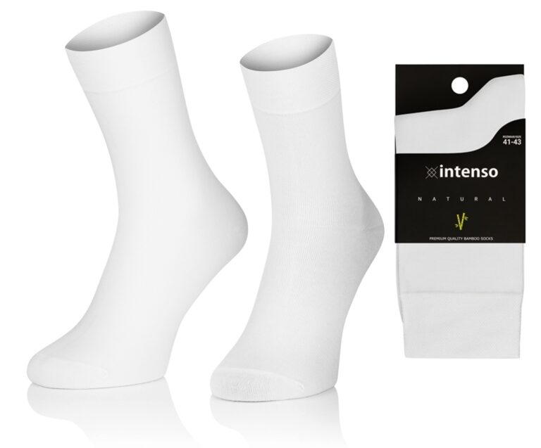SKARPETY BAMBUSOWE MĘSKIE ODDYCHAJĄCE ART.1061 BIAŁE