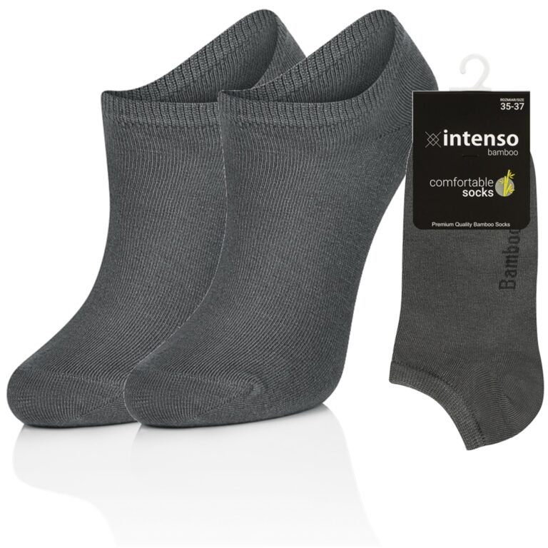 STOPKI BAMBUSOWE DAMSKIE MŁODZIEŻOWE ODDYCHAJĄCE SZARE