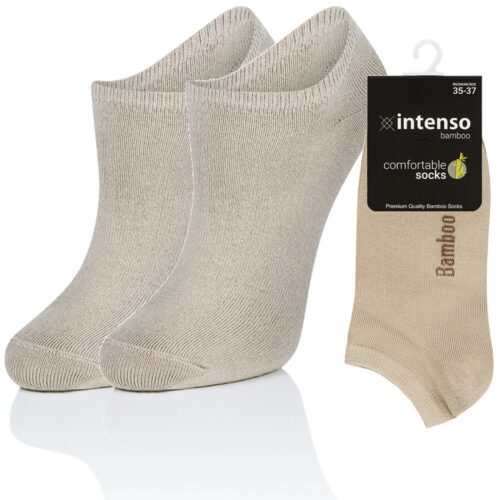 STOPKI BAMBUSOWE DAMSKIE MŁODZIEŻOWE ODDYCHAJĄCE JASNY BEŻ