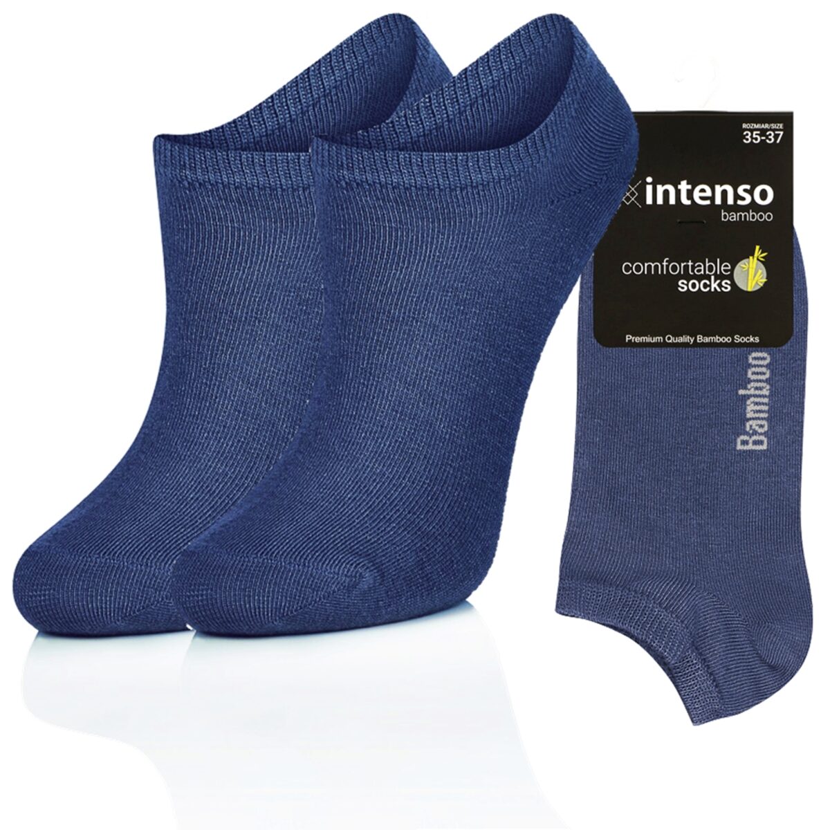 STOPKI BAMBUSOWE DAMSKIE MŁODZIEŻOWE ODDYCHAJĄCE JEANS