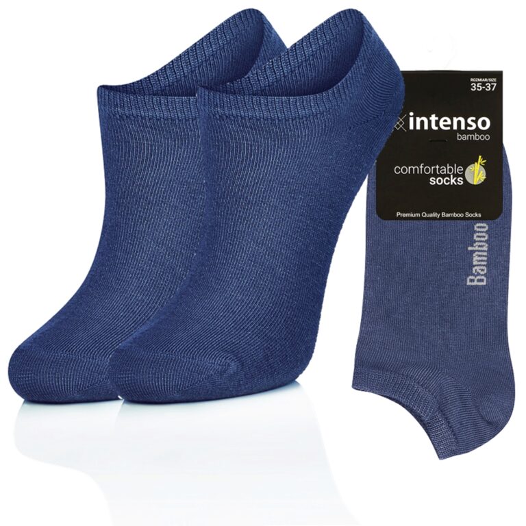 STOPKI BAMBUSOWE DAMSKIE MŁODZIEŻOWE ODDYCHAJĄCE JEANS