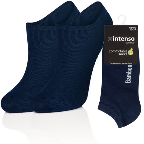 STOPKI BAMBUSOWE DAMSKIE MŁODZIEŻOWE ODDYCHAJĄCE GRANAT