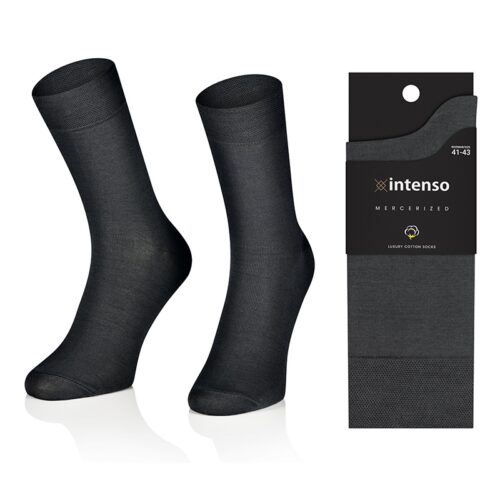 Skarpety z bawełny merceryzowanej grafitowe