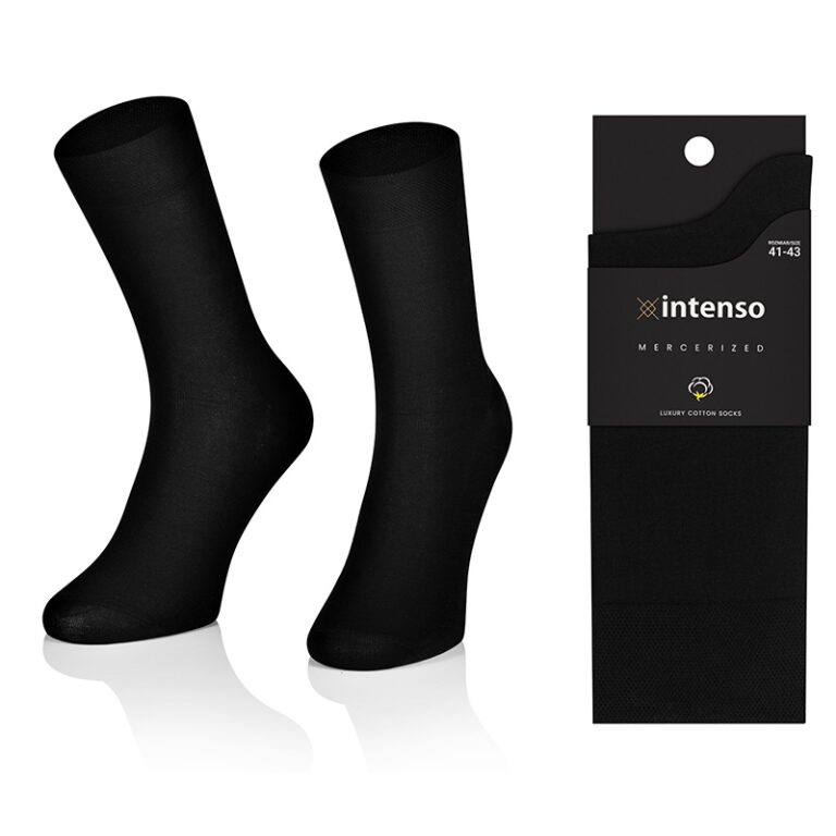 Skarpety z bawełny merceryzowanej czarne