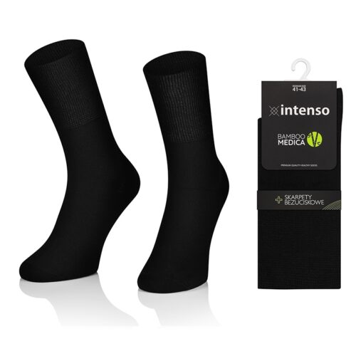 Skarpety damskie bezuciskowe bambusowe Bamboo Medica Czarny