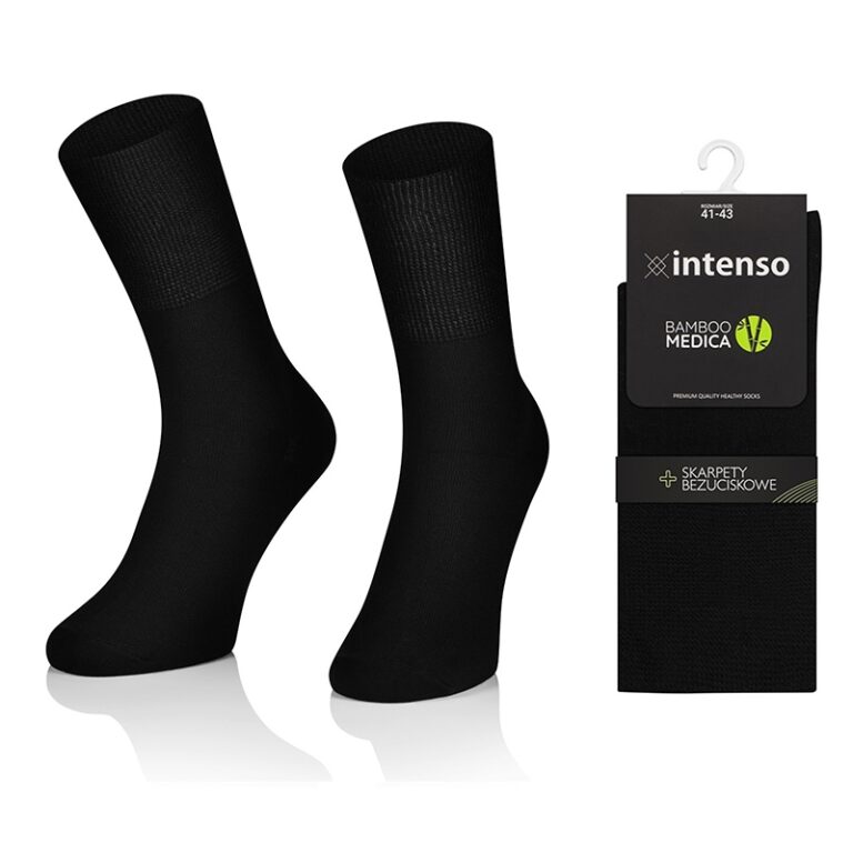 Skarpety damskie bezuciskowe bambusowe Bamboo Medica Czarny