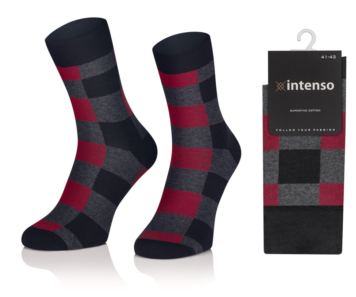 ELEGANCKIE SKARPETY MĘSKIE WE WZORY WZ18