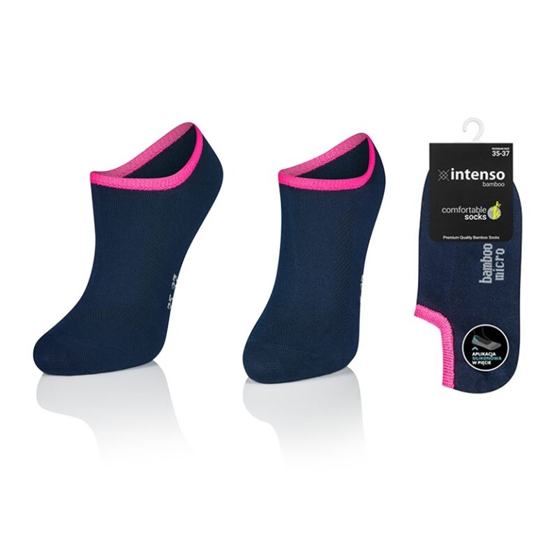 MICRO STOPKI Z WŁÓKNA BAMBUSOWEGO Z APLIKACJĄ SILIKONOWĄ W PIĘCIE + JONY SREBRA ART. 1269 WZ10