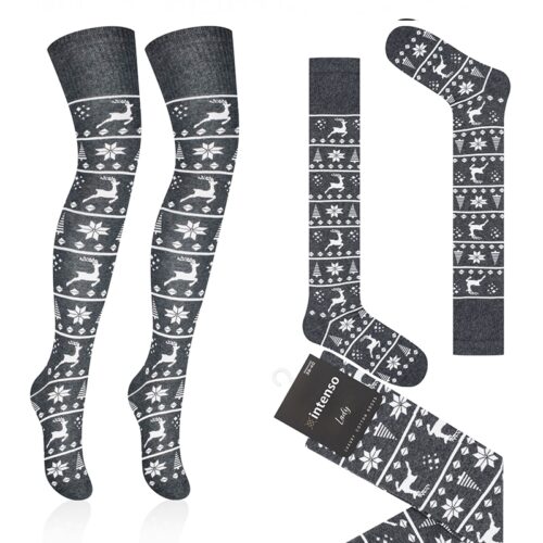 ZAKOLANÓWKI DMSKIE BAWEŁNIANE WE WZORY INTENSO ART. 372 WZ. 211