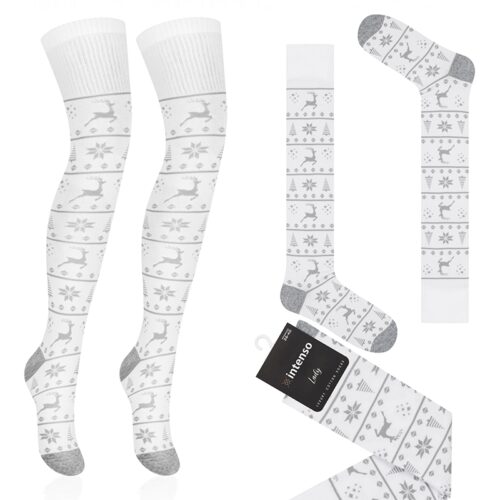 ZAKOLANÓWKI DAMSKIE BAWEŁNIANE WE WZORY INTENSO ART. 372 WZ. 212