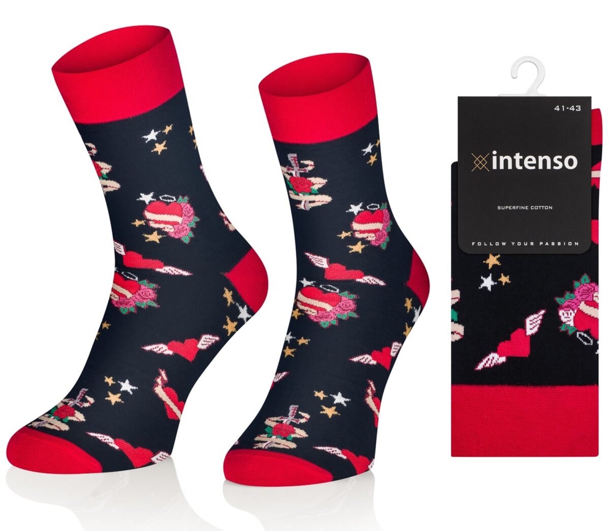 Skarpetki walentynkowe męskie ART. 0488 wz. Miecze