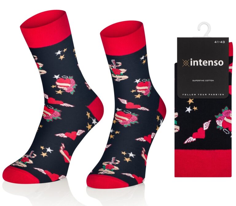 Skarpetki walentynkowe męskie ART. 0488 wz. Miecze