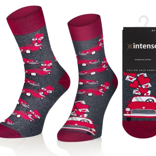 Skarpetki walentynkowe męskie ART. 0488 wz. Samochody