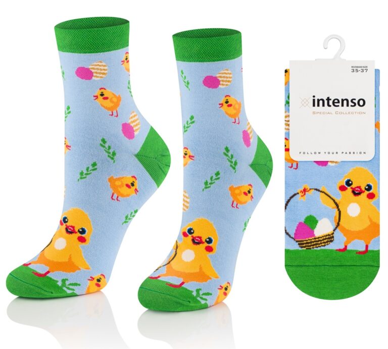 Skarpetki damskie wielkanocne Intenso art. 0471_006 - Kurczaczek