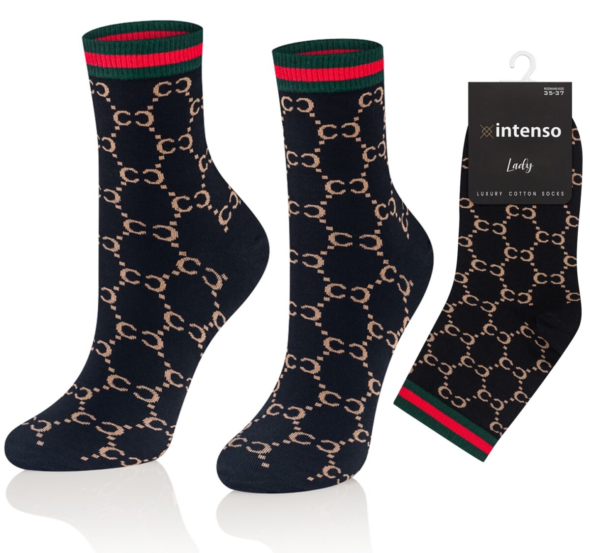 Skarpetki damskie Intenso Luxury art. 0471 wzór CC2471