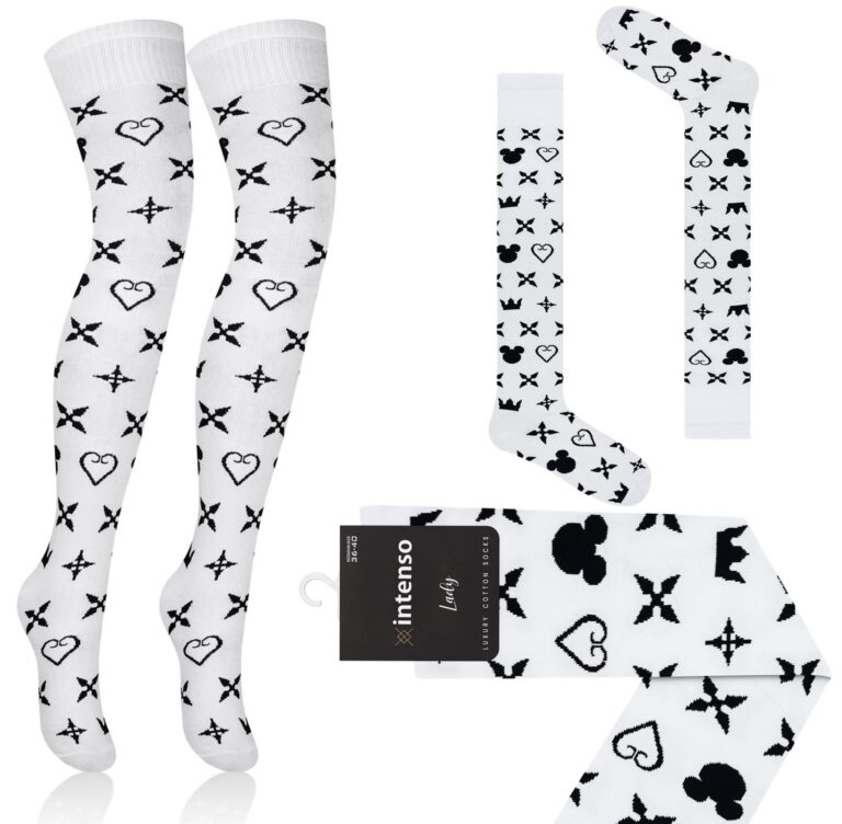 ZAKOLANÓWKI DAMSKIE BAWEŁNIANE WE WZORY INTENSO ART. 372 WZ. AA1