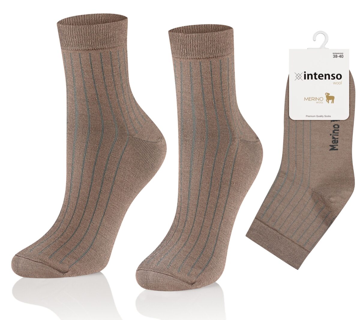 Skarpetki wełniane damskie 90% wełny Merino ART. 0648 wz. 3+6