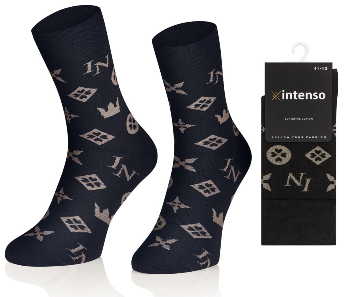 ELEGANCKIE SKARPETY MĘSKIE WE WZORY N01