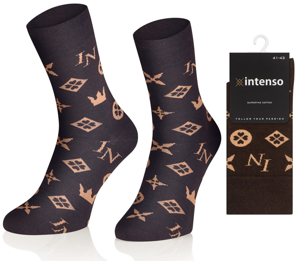 ELEGANCKIE SKARPETY MĘSKIE WE WZORY N02