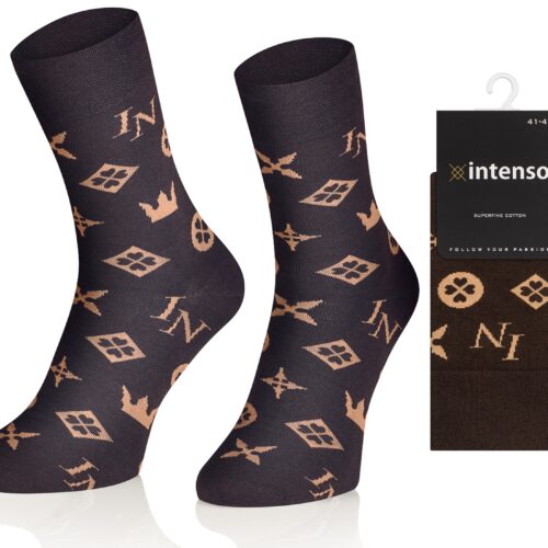 ELEGANCKIE SKARPETY MĘSKIE WE WZORY N02