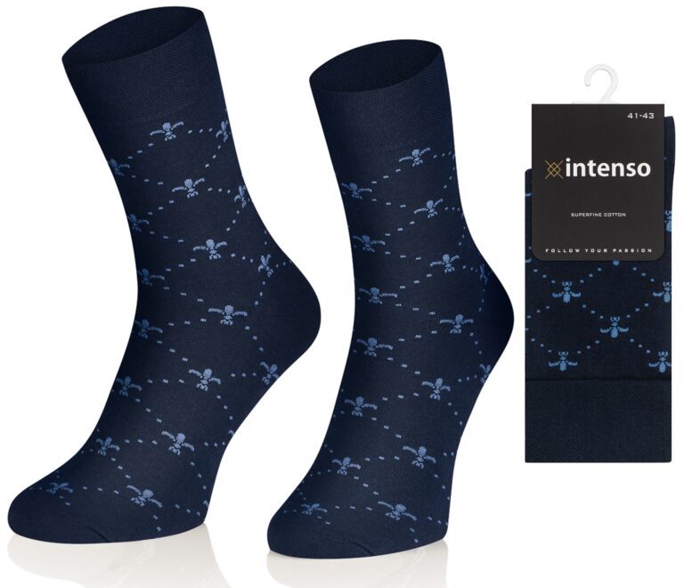 ELEGANCKIE SKARPETY MĘSKIE WE WZORY N06