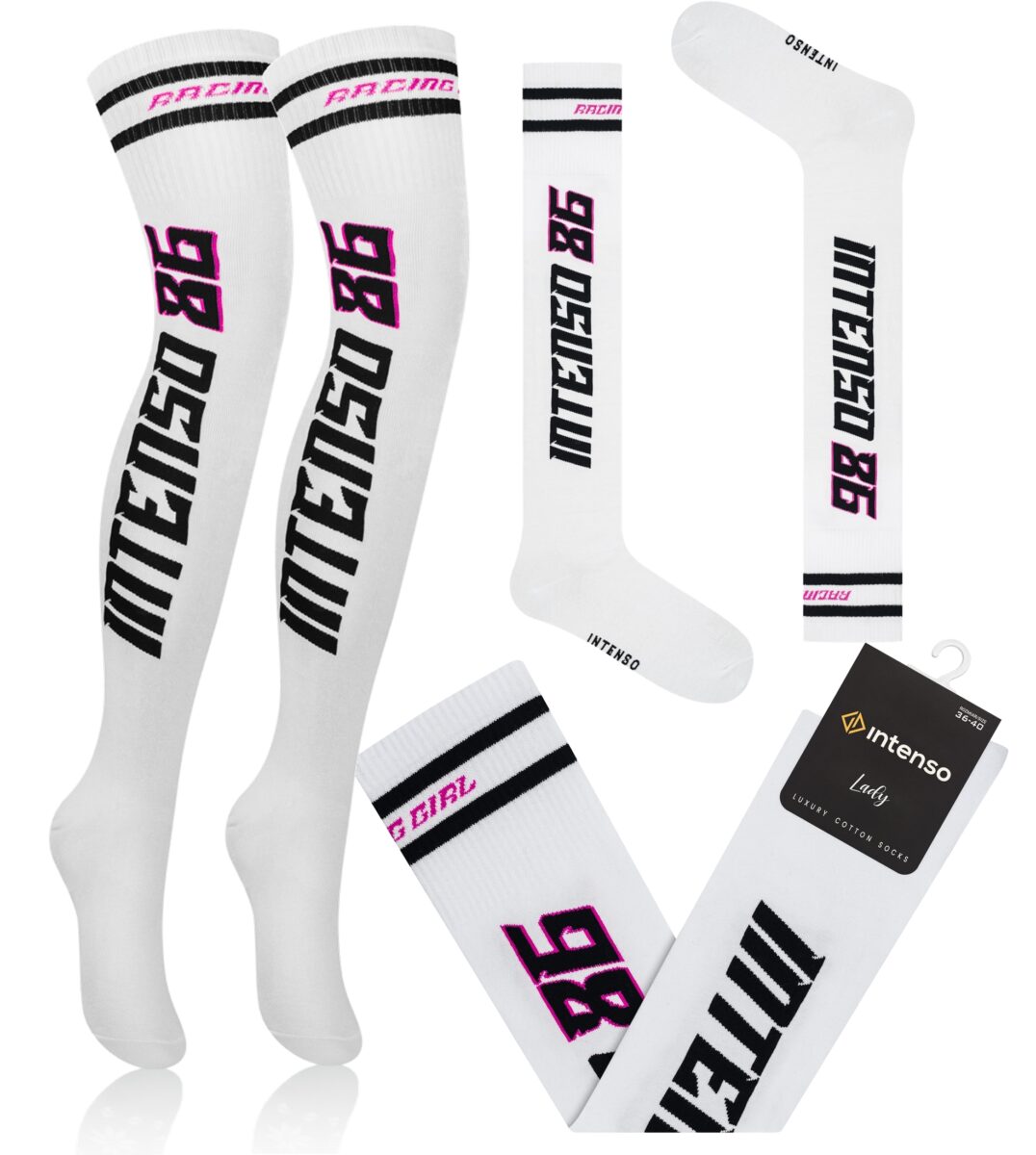 Zakolanówki damskie bawełniane Intenso Luxury ART. 372 WZ. A01