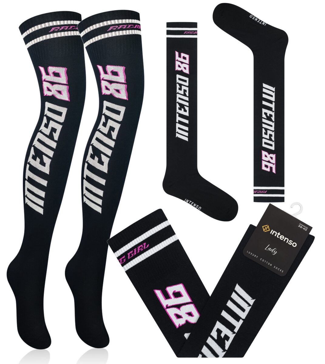 Zakolanówki damskie bawełniane Intenso Luxury ART. 372 WZ. A02