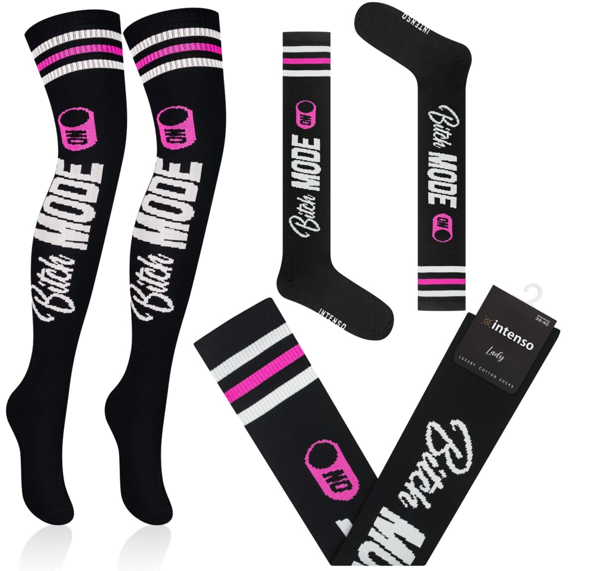 Zakolanówki damskie bawełniane Intenso Luxury ART. 372 WZ. A08