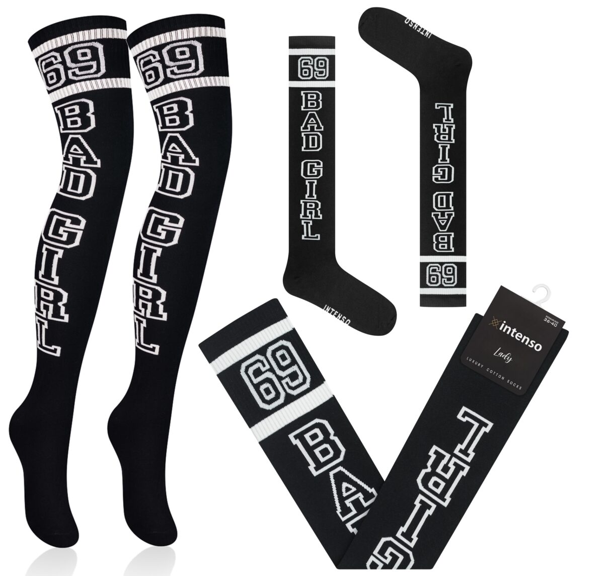 Zakolanówki damskie bawełniane Intenso Luxury ART. 372 WZ. A06