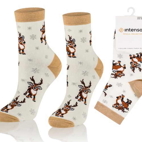 Skarpetki Świąteczne Damskie Intenso wz. B01